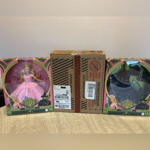 New Mattel Wicked Movie Deluxe Set Glinda & Elphaba Dolls 2024 Complete Set